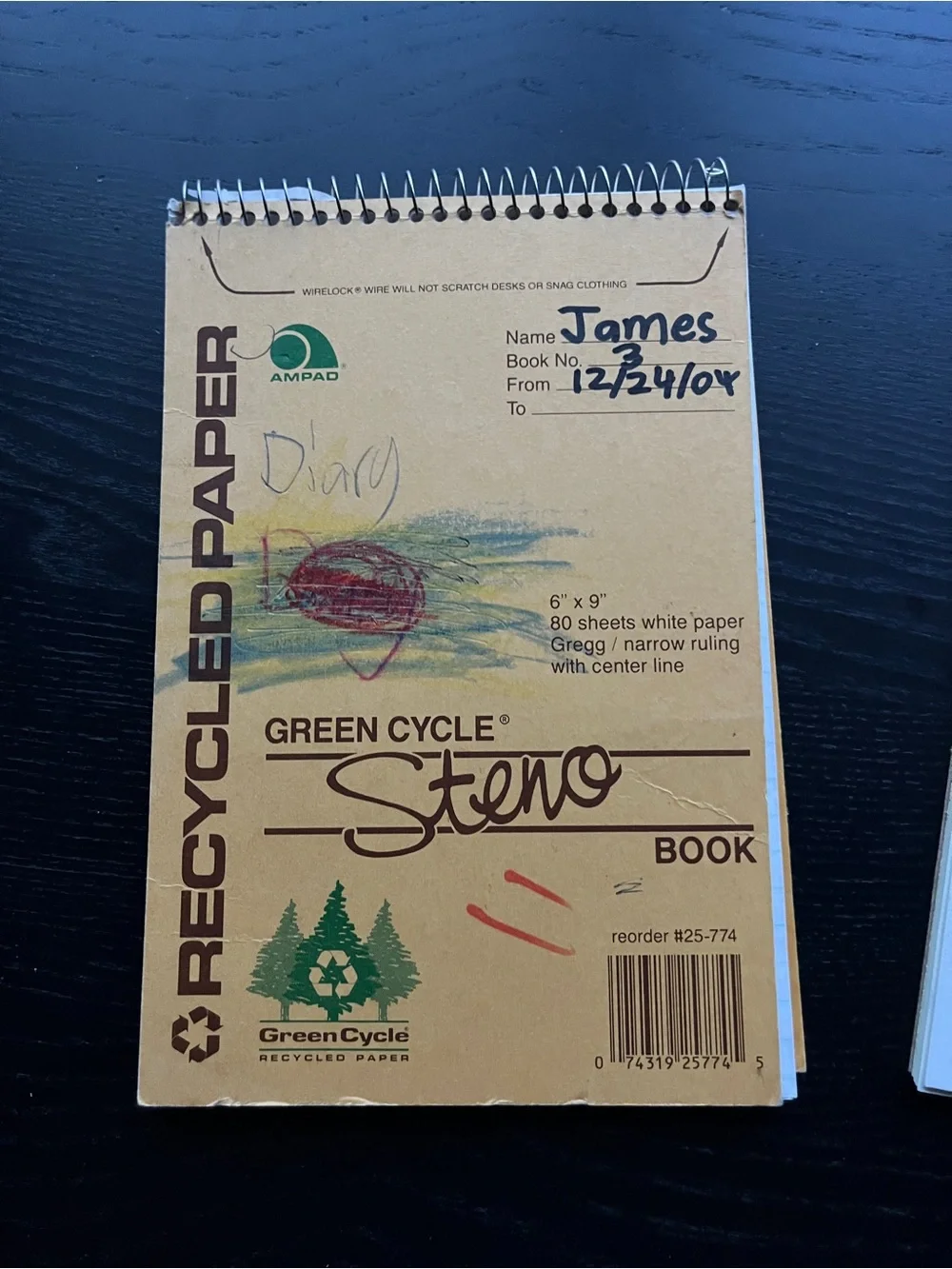 AMPAD & EXP 6x9 Green Tint Gregg Rule Steno Books Notebooks Lot